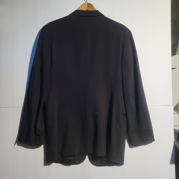 Vintage Donna Karan Vintage Black Timeless Men's Blazer 42/35 Wool - Picture 5 of 7
